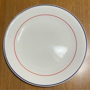 Corelle Plymouth red, white and blue luncheon plate